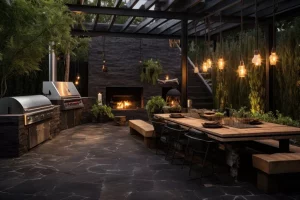 Outdoor kitchen lighting options