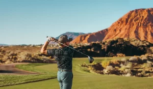 playing golf in desert heat